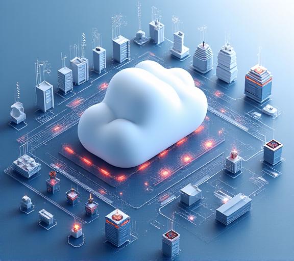 Cloud-edge AI robotics integration architecture diagram for enterprise automation systems